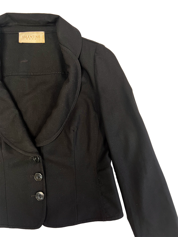 Classic Black Italian Blazer by Valentino Roma