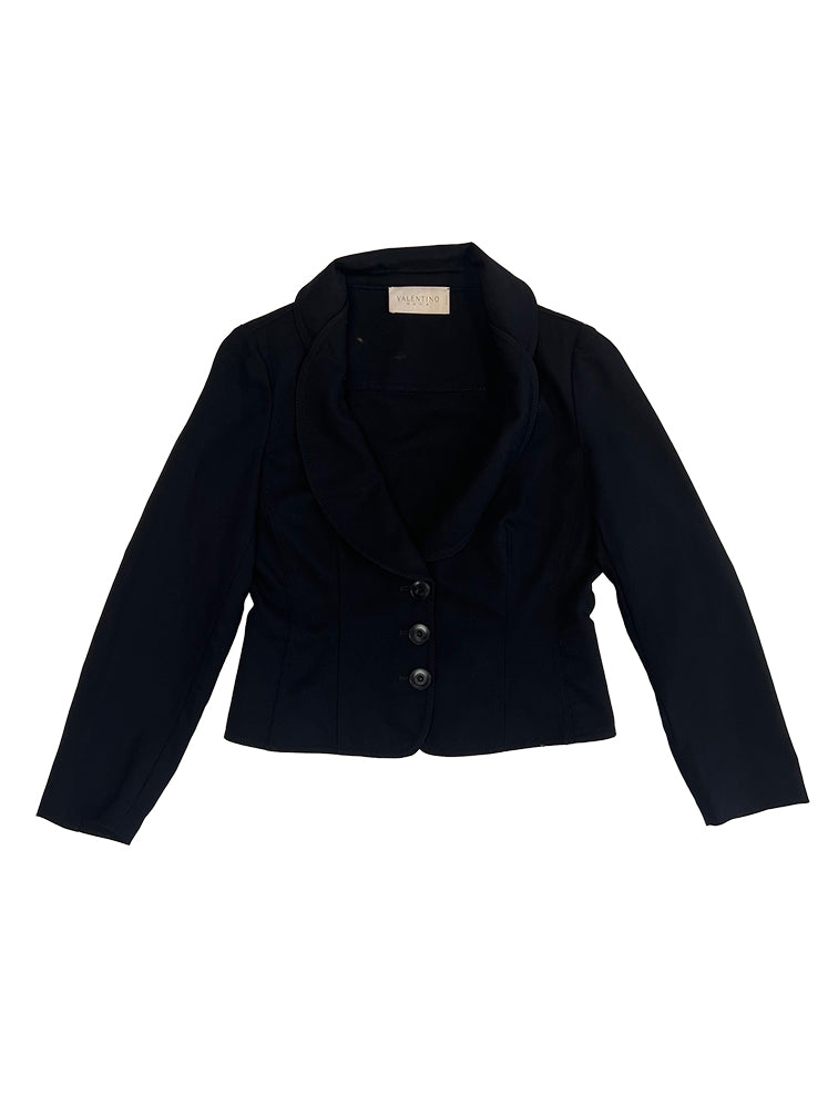 Classic Black Italian Blazer by Valentino Roma