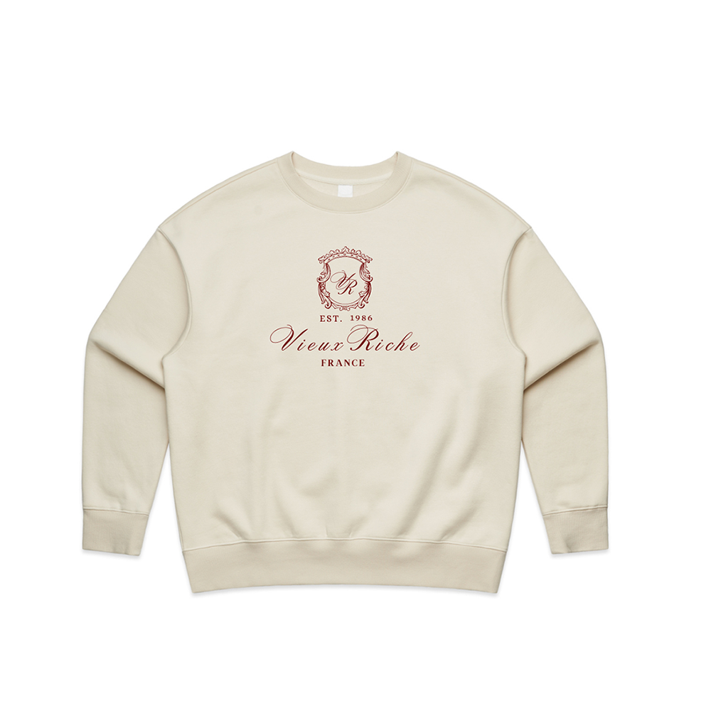 Product Image for front of Ivory Red Legacy Luxe Crew