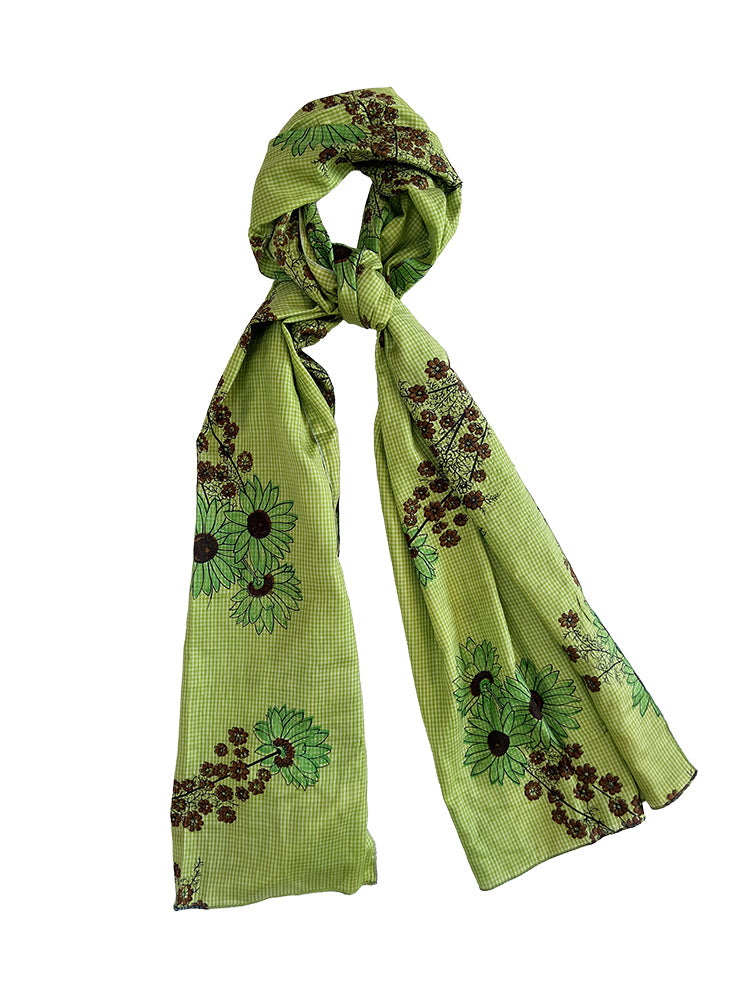 Parisian Sunflower Silk Scarf