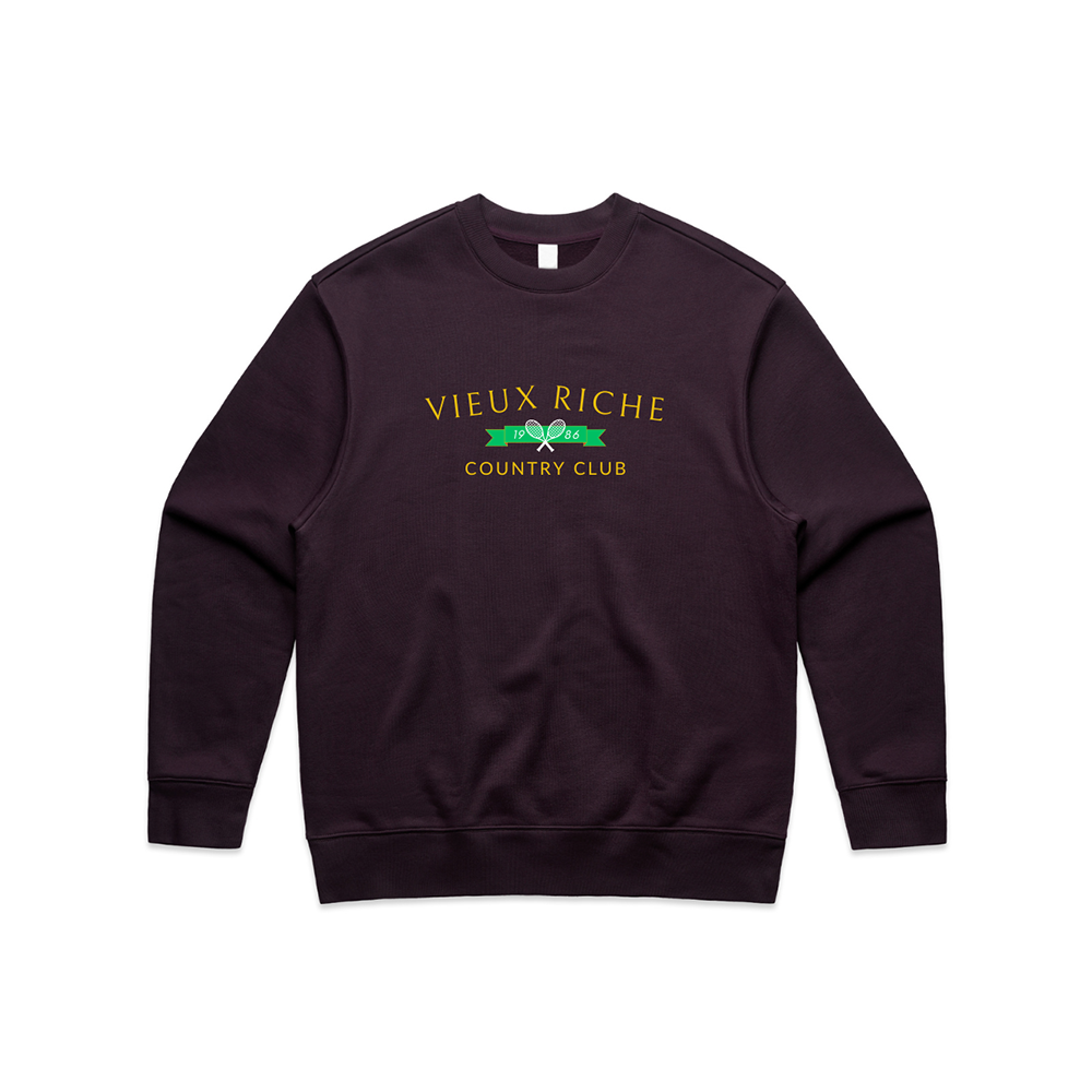 Product Image for front of Burgundy Vintage Country Club Crew Mens